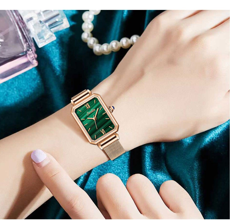 SUNKTA Watch Women Watches top brand luxury fashion rectangular small green watch ladies ultra-thin waterproof Quartz Wristwatch SUNKTA Watch Women Watches top brand luxury fashion rectangular small green watch ladies ultra-thin waterproof Quartz Wristwatch