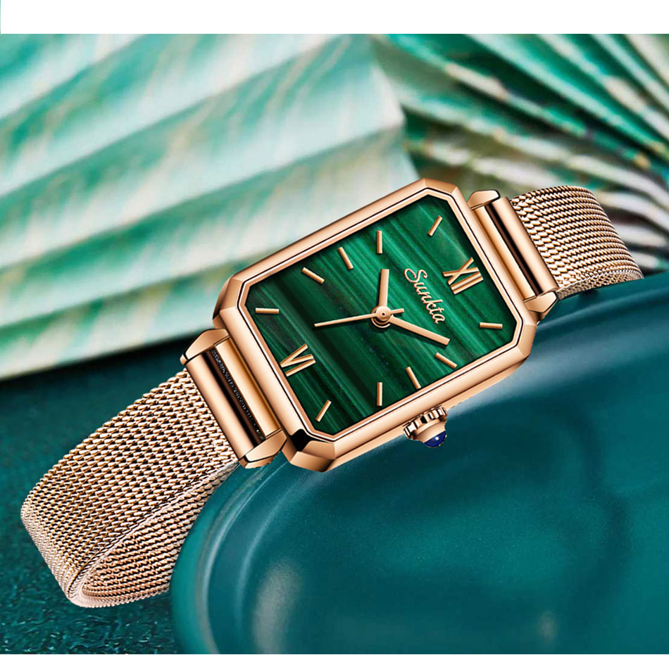 SUNKTA Watch Women Watches top brand luxury fashion rectangular small green watch ladies ultra-thin waterproof Quartz Wristwatch SUNKTA Watch Women Watches top brand luxury fashion rectangular small green watch ladies ultra-thin waterproof Quartz Wristwatch