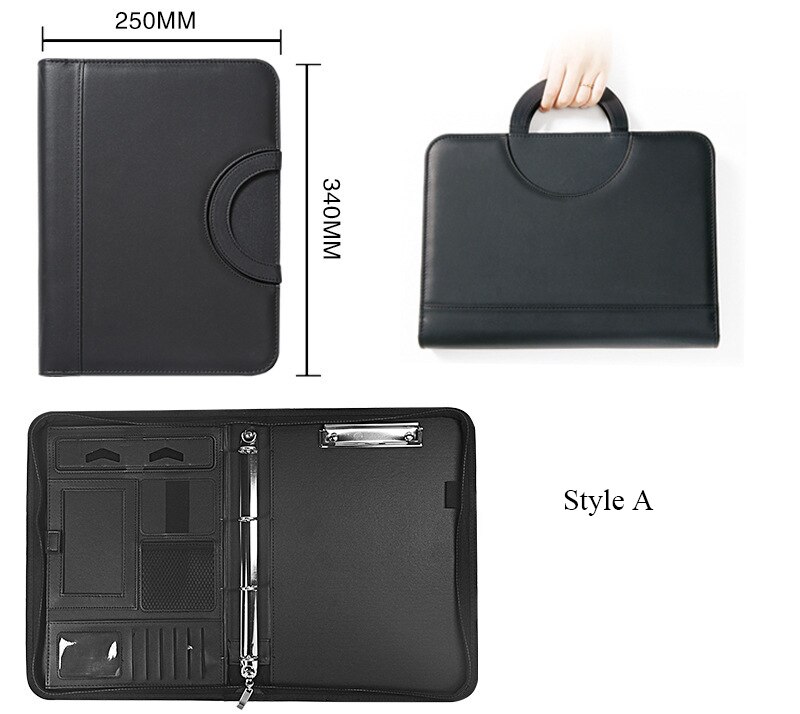 A4 Portable File Folder with Calculator Binder Organizer Manager Office Document Pad Briefcase PU Leather Padfolio Bag Customize A4 Portable File Folder with Calculator Binder Organizer Manager Office Document Pad Briefcase PU Leather Padfolio Bag Customize