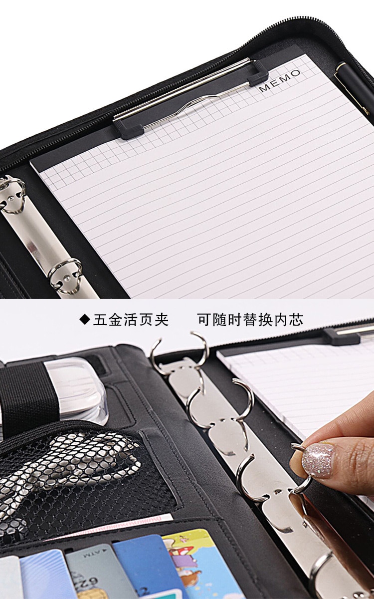 A4 Portable File Folder with Calculator Binder Organizer Manager Office Document Pad Briefcase PU Leather Padfolio Bag Customize A4 Portable File Folder with Calculator Binder Organizer Manager Office Document Pad Briefcase PU Leather Padfolio Bag Customize