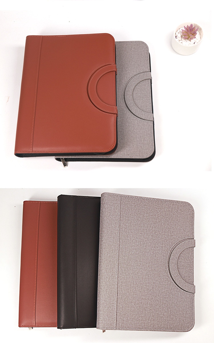 A4 Portable File Folder with Calculator Binder Organizer Manager Office Document Pad Briefcase PU Leather Padfolio Bag Customize A4 Portable File Folder with Calculator Binder Organizer Manager Office Document Pad Briefcase PU Leather Padfolio Bag Customize