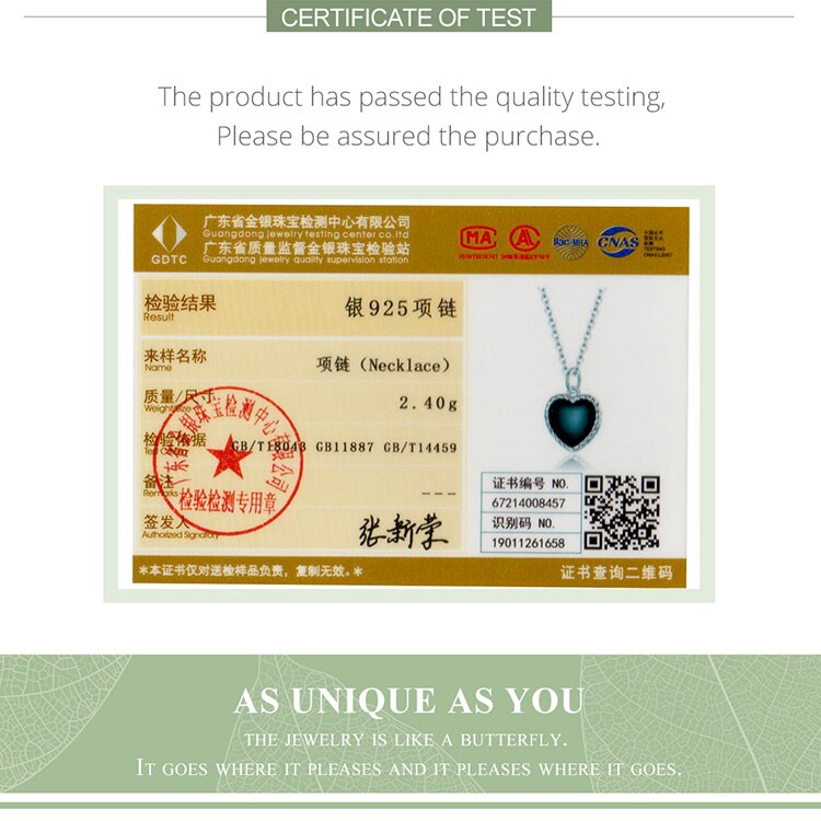 WOSTU 925 Sterling Silver Black Heart Agates Necklace Long Chain Link Necklace For Women Fashion Jewelry CQN443 WOSTU 925 Sterling Silver Black Heart Agates Necklace Long Chain Link Necklace For Women Fashion Jewelry CQN443