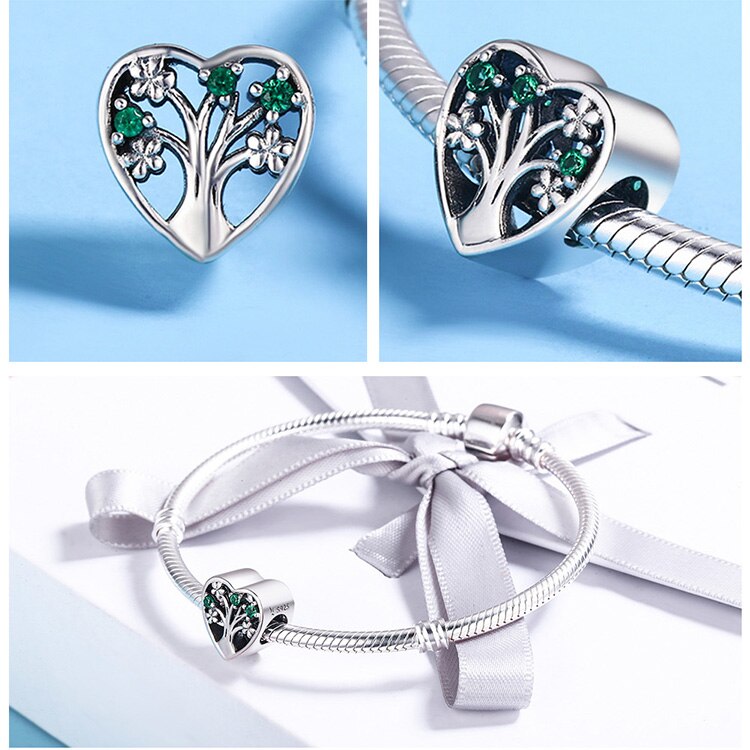 WOSTU 100% Authentic 925 Sterling Silver Heart Shape Charm Mom Beads Fit Original Bracelet Pendant DIY Jewelry Charms Gift WOSTU 100% Authentic 925 Sterling Silver Heart Shape Charm Mom Beads Fit Original Bracelet Pendant DIY Jewelry Charms Gift