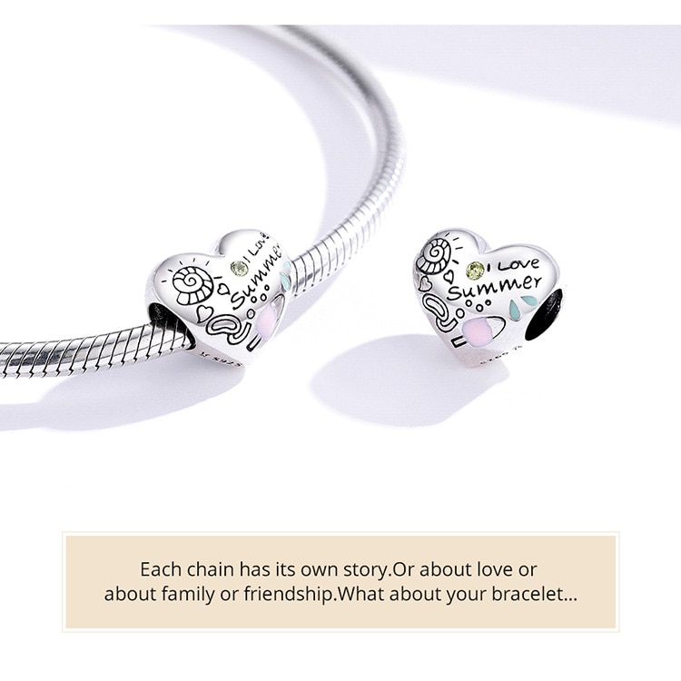 WOSTU 100% Authentic 925 Sterling Silver Heart Shape Charm Mom Beads Fit Original Bracelet Pendant DIY Jewelry Charms Gift WOSTU 100% Authentic 925 Sterling Silver Heart Shape Charm Mom Beads Fit Original Bracelet Pendant DIY Jewelry Charms Gift