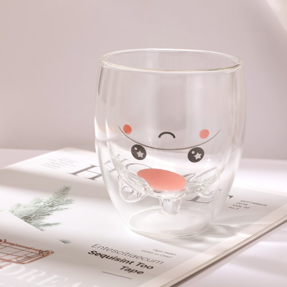 Mug Glasses with Double Bottom Creative Coffe Cup Resistant Mug Glasses with Double Bottom Creative Coffe Cup Resistant