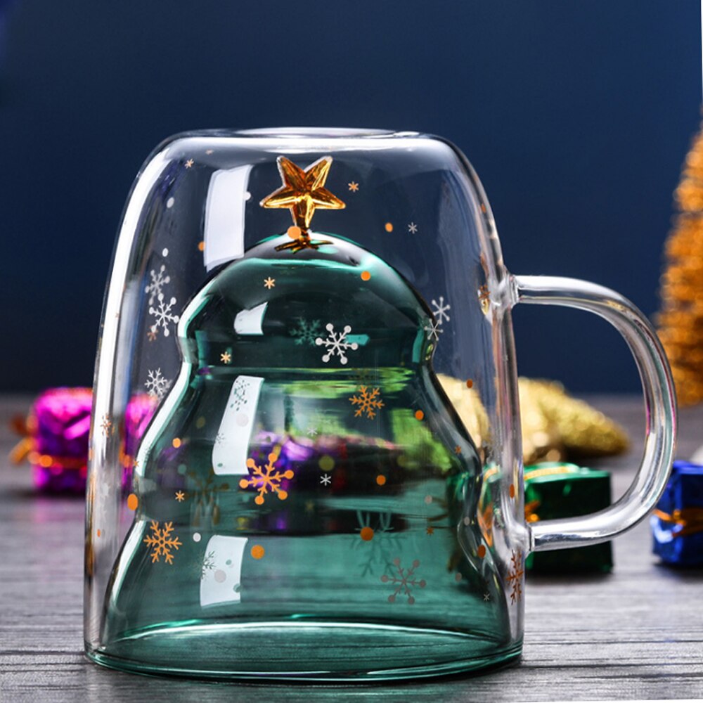 Mug Glasses with Double Bottom Creative Coffe Cup Resistant Mug Glasses with Double Bottom Creative Coffe Cup Resistant