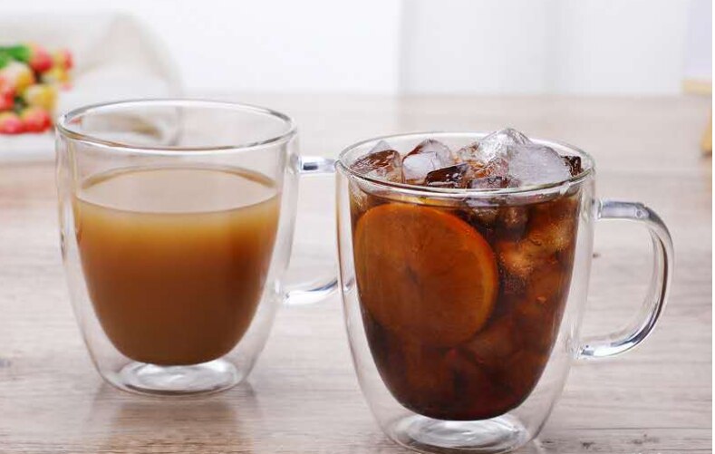 Mug Glasses with Double Bottom Creative Coffe Cup Resistant Mug Glasses with Double Bottom Creative Coffe Cup Resistant