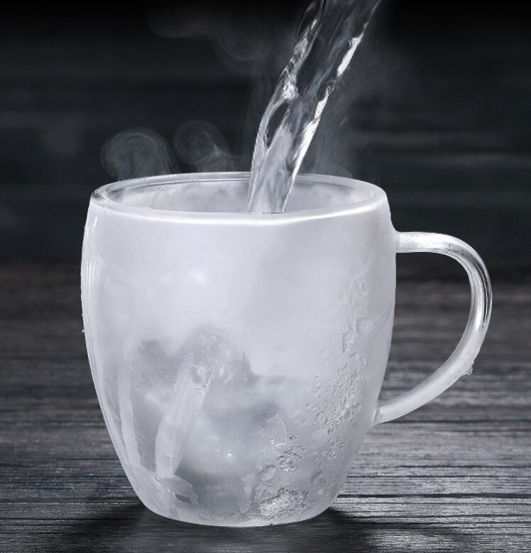 Mug Glasses with Double Bottom Creative Coffe Cup Resistant Mug Glasses with Double Bottom Creative Coffe Cup Resistant