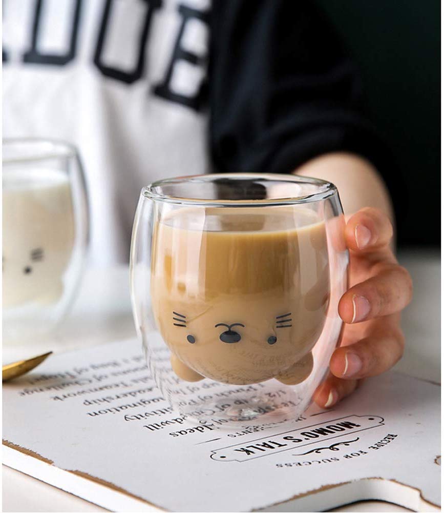 Mug Glasses with Double Bottom Creative Coffe Cup Resistant Mug Glasses with Double Bottom Creative Coffe Cup Resistant
