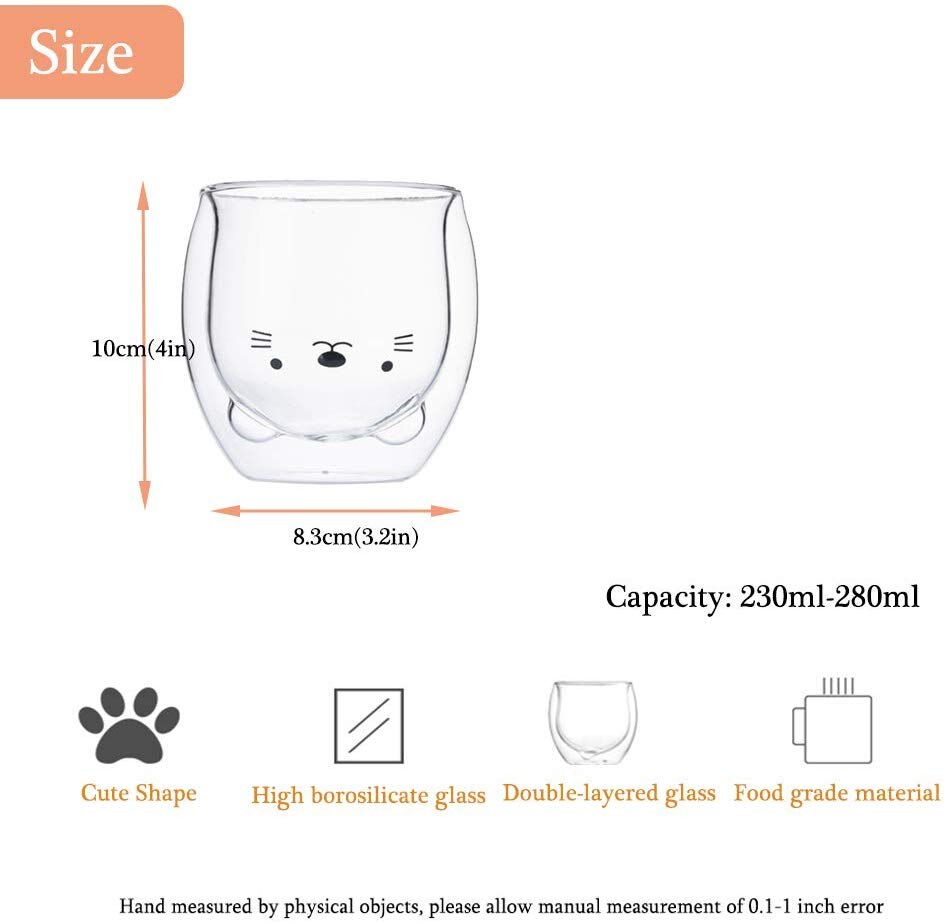Mug Glasses with Double Bottom Creative Coffe Cup Resistant Mug Glasses with Double Bottom Creative Coffe Cup Resistant