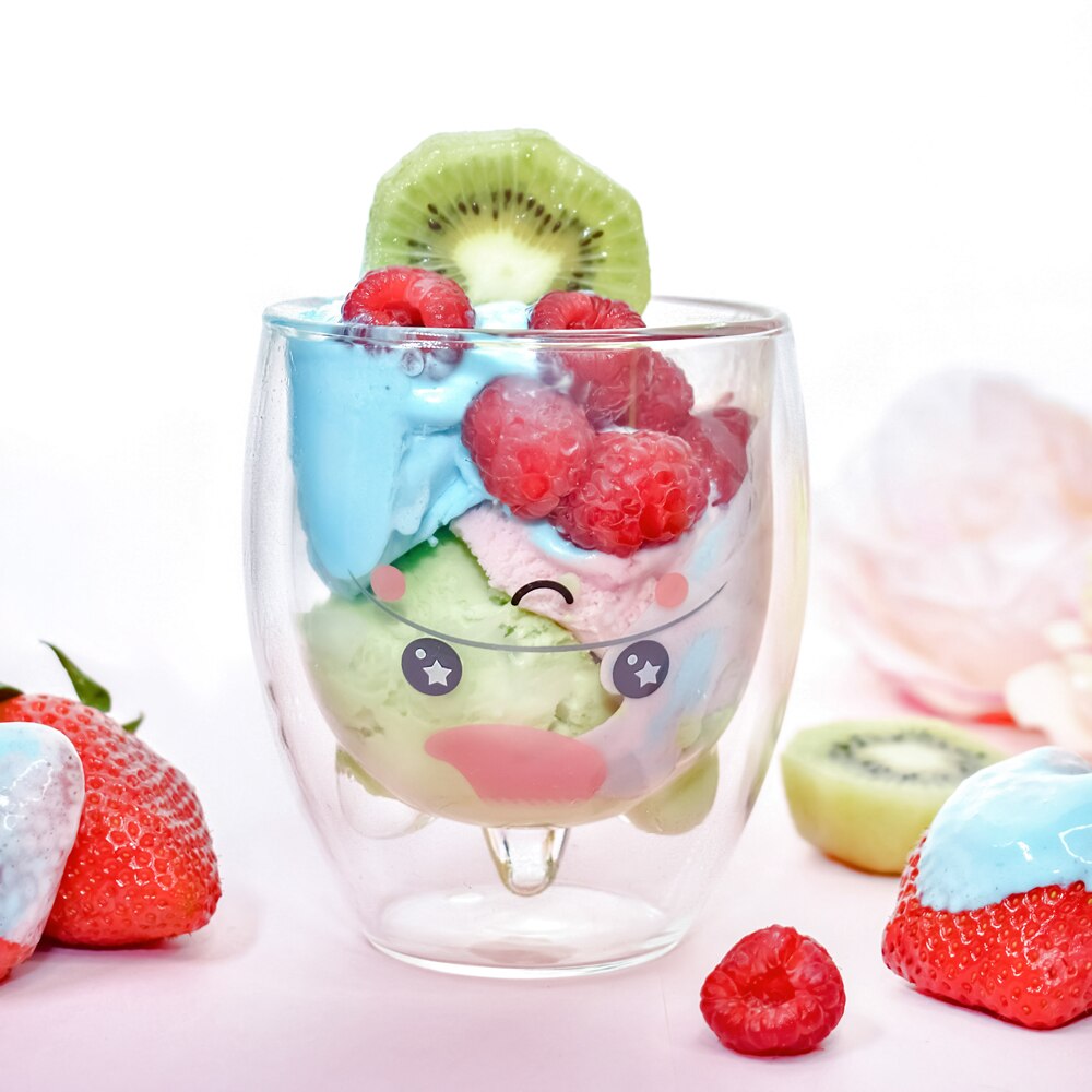 Mug Glasses with Double Bottom Creative Coffe Cup Resistant Mug Glasses with Double Bottom Creative Coffe Cup Resistant