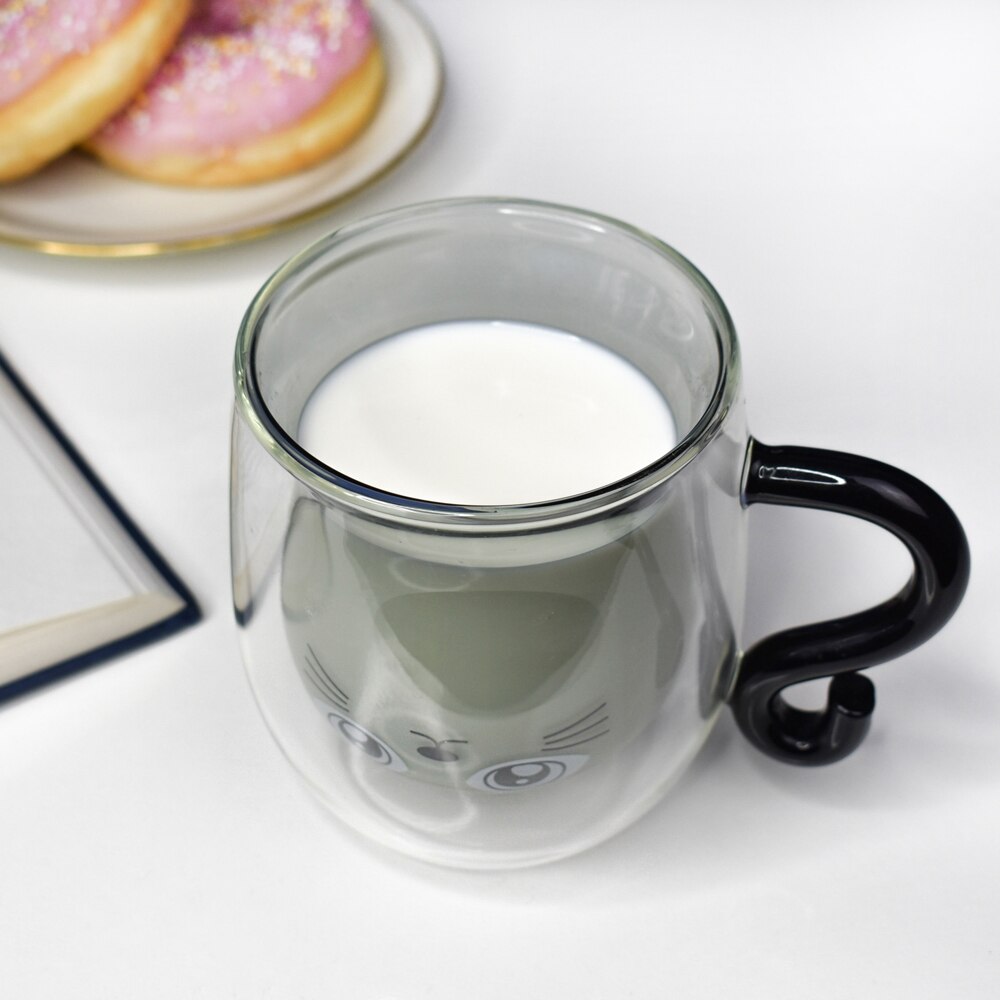 Mug Glasses with Double Bottom Creative Coffe Cup Resistant Mug Glasses with Double Bottom Creative Coffe Cup Resistant