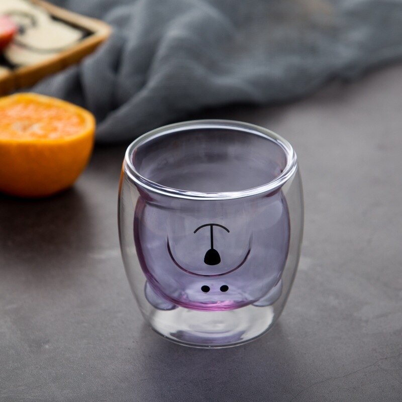 Mug Glasses with Double Bottom Creative Coffe Cup Resistant Mug Glasses with Double Bottom Creative Coffe Cup Resistant