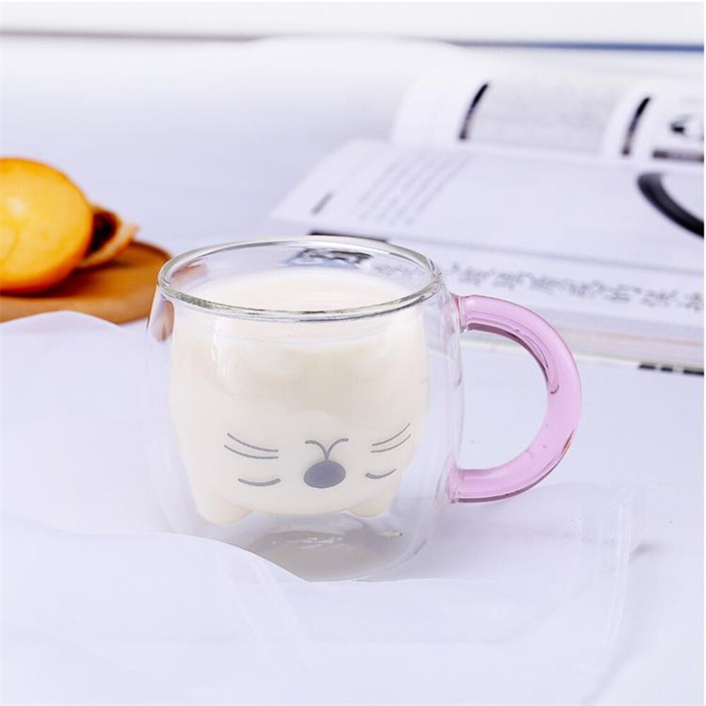 Mug Glasses with Double Bottom Creative Coffe Cup Resistant Mug Glasses with Double Bottom Creative Coffe Cup Resistant