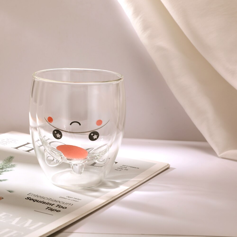 Mug Glasses with Double Bottom Creative Coffe Cup Resistant Mug Glasses with Double Bottom Creative Coffe Cup Resistant