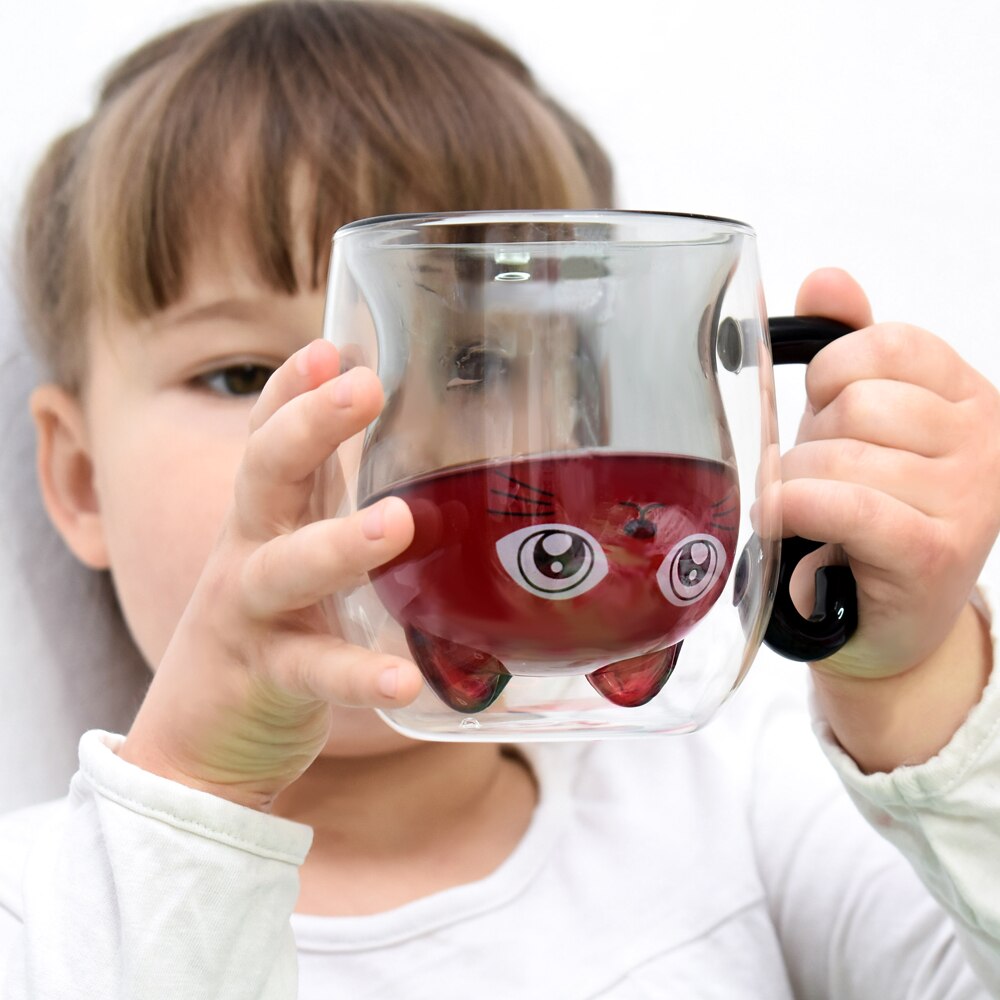 Mug Glasses with Double Bottom Creative Coffe Cup Resistant Mug Glasses with Double Bottom Creative Coffe Cup Resistant