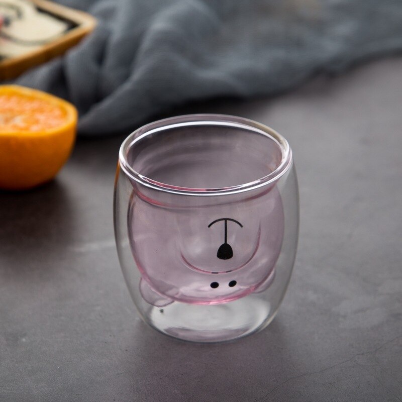 Mug Glasses with Double Bottom Creative Coffe Cup Resistant Mug Glasses with Double Bottom Creative Coffe Cup Resistant