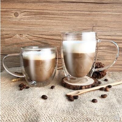 Mug Glasses with Double Bottom Creative Coffe Cup Resistant Mug Glasses with Double Bottom Creative Coffe Cup Resistant