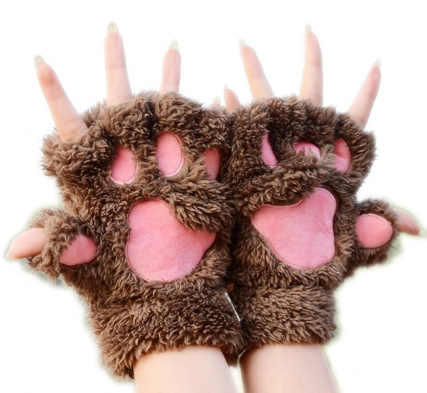 Women Winter Fur Rabbit Mittens fingerless Gloves Plush Warm Glove Winter Soft Thick Gloves for Women Girl Flexible Half Finger Women Winter Fur Rabbit Mittens fingerless Gloves Plush Warm Glove Winter Soft Thick Gloves for Women Girl Flexible Half Finger