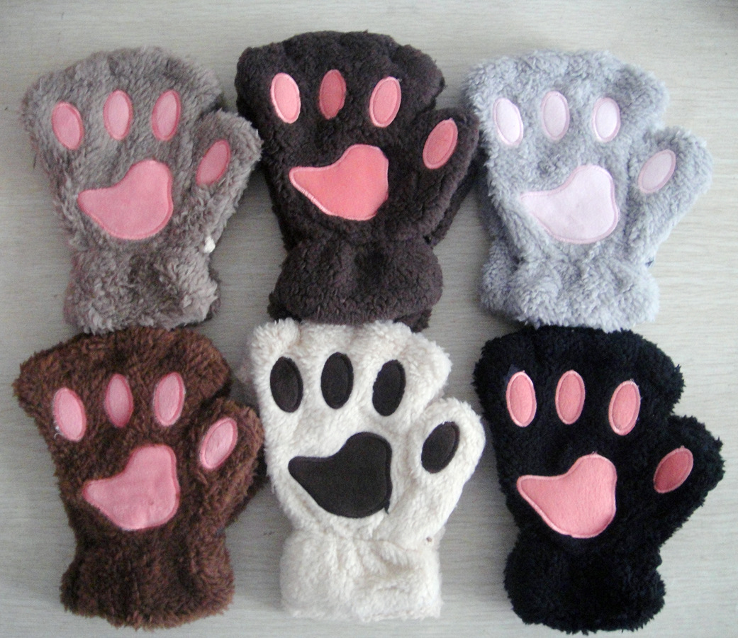 Women Winter Fur Rabbit Mittens fingerless Gloves Plush Warm Glove Winter Soft Thick Gloves for Women Girl Flexible Half Finger Women Winter Fur Rabbit Mittens fingerless Gloves Plush Warm Glove Winter Soft Thick Gloves for Women Girl Flexible Half Finger