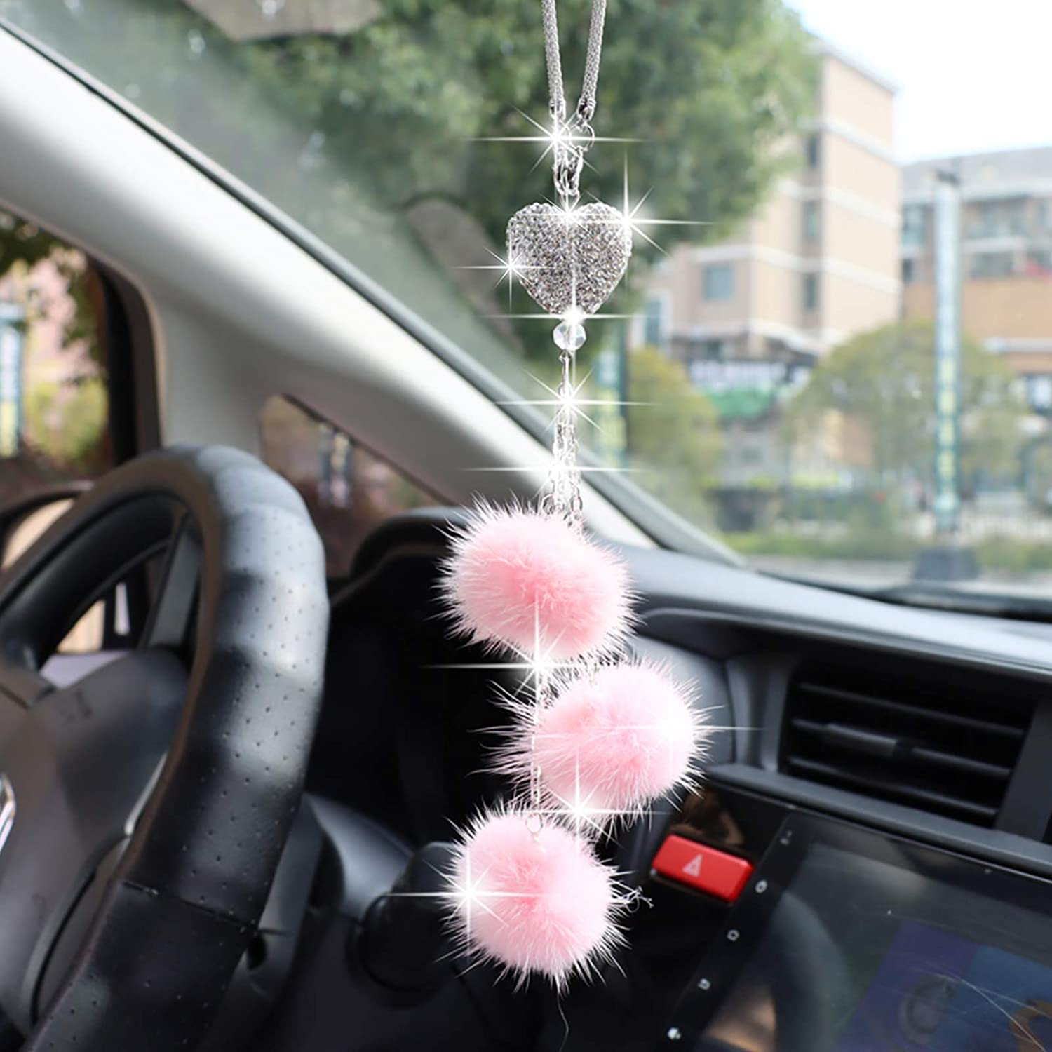 Fashion Car View Mirror Hanging Pendant Auto Home Decor Lucky Vehicle Ornament Mini Car Accessory Interior Hanging For Girls Fashion Car View Mirror Hanging Pendant Auto Home Decor Lucky Vehicle Ornament Mini Car Accessory Interior Hanging For Girls