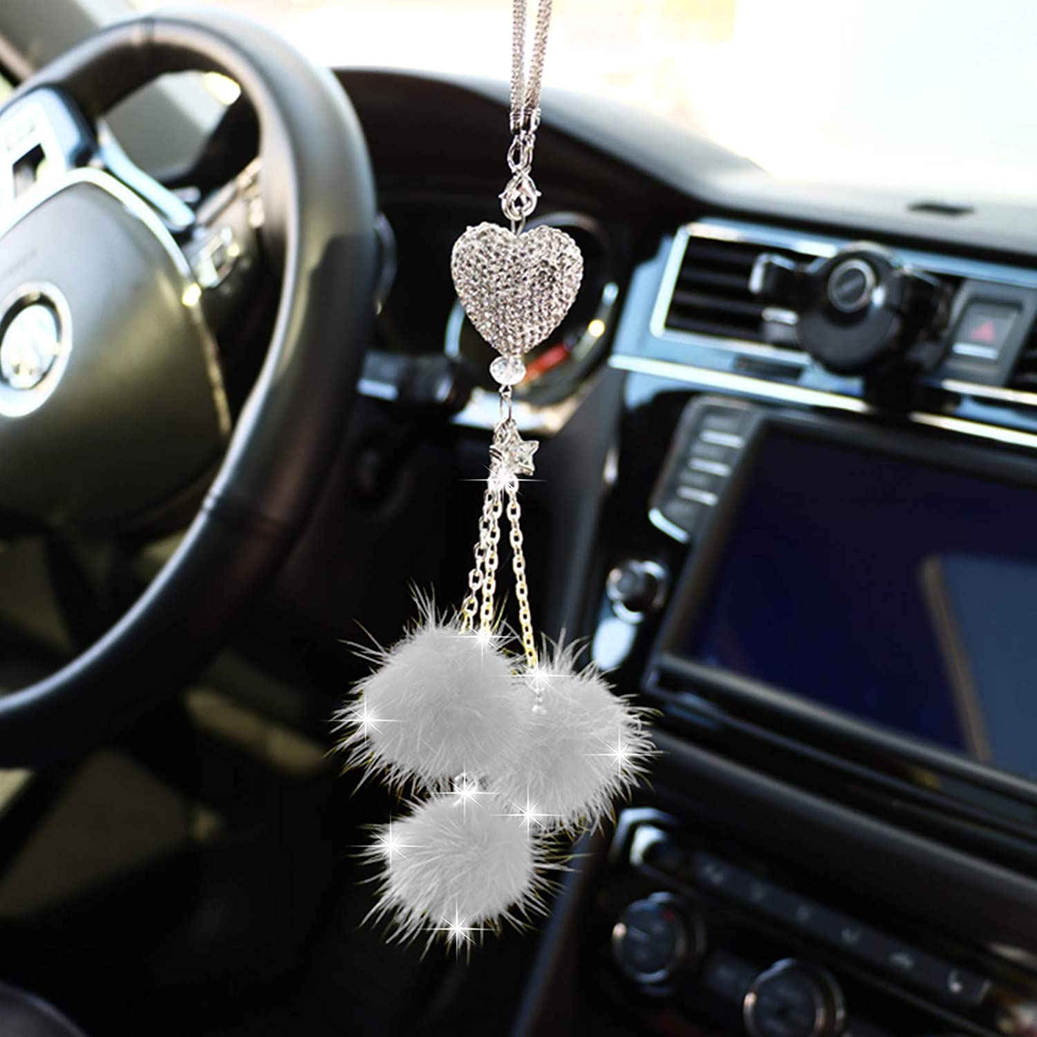 Fashion Car View Mirror Hanging Pendant Auto Home Decor Lucky Vehicle Ornament Mini Car Accessory Interior Hanging For Girls Fashion Car View Mirror Hanging Pendant Auto Home Decor Lucky Vehicle Ornament Mini Car Accessory Interior Hanging For Girls
