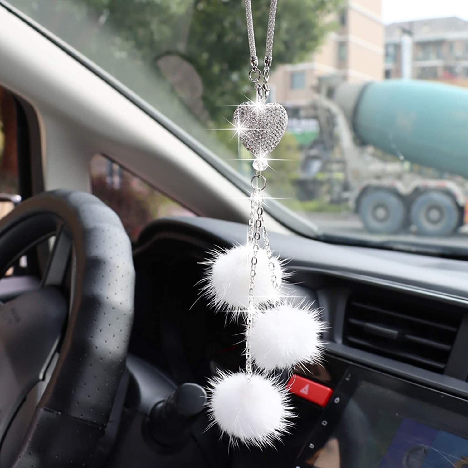 Fashion Car View Mirror Hanging Pendant Auto Home Decor Lucky Vehicle Ornament Mini Car Accessory Interior Hanging For Girls Fashion Car View Mirror Hanging Pendant Auto Home Decor Lucky Vehicle Ornament Mini Car Accessory Interior Hanging For Girls