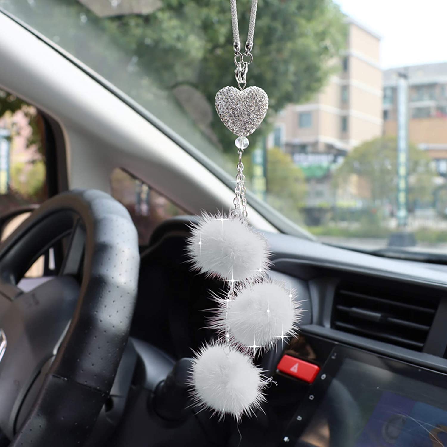 Fashion Car View Mirror Hanging Pendant Auto Home Decor Lucky Vehicle Ornament Mini Car Accessory Interior Hanging For Girls Fashion Car View Mirror Hanging Pendant Auto Home Decor Lucky Vehicle Ornament Mini Car Accessory Interior Hanging For Girls