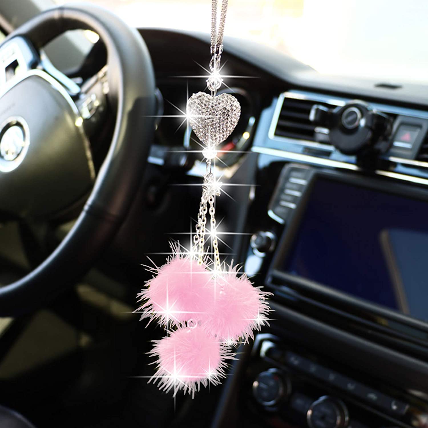 Fashion Car View Mirror Hanging Pendant Auto Home Decor Lucky Vehicle Ornament Mini Car Accessory Interior Hanging For Girls Fashion Car View Mirror Hanging Pendant Auto Home Decor Lucky Vehicle Ornament Mini Car Accessory Interior Hanging For Girls