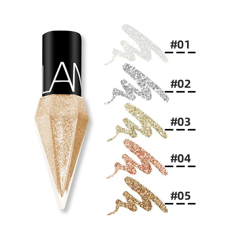 Eye Shadow Pearlescent Diamond Eye Shadow Liquid 5-color Sequins MakeUp Smooth Mini Fine Brush Eyeliner Shine And Head Eye Shadow Pearlescent Diamond Eye Shadow Liquid 5-color Sequins MakeUp Smooth Mini Fine Brush Eyeliner Shine And Head