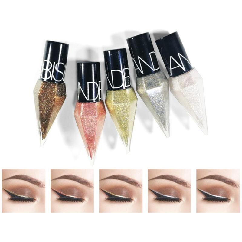 Eye Shadow Pearlescent Diamond Eye Shadow Liquid 5-color Sequins MakeUp Smooth Mini Fine Brush Eyeliner Shine And Head Eye Shadow Pearlescent Diamond Eye Shadow Liquid 5-color Sequins MakeUp Smooth Mini Fine Brush Eyeliner Shine And Head