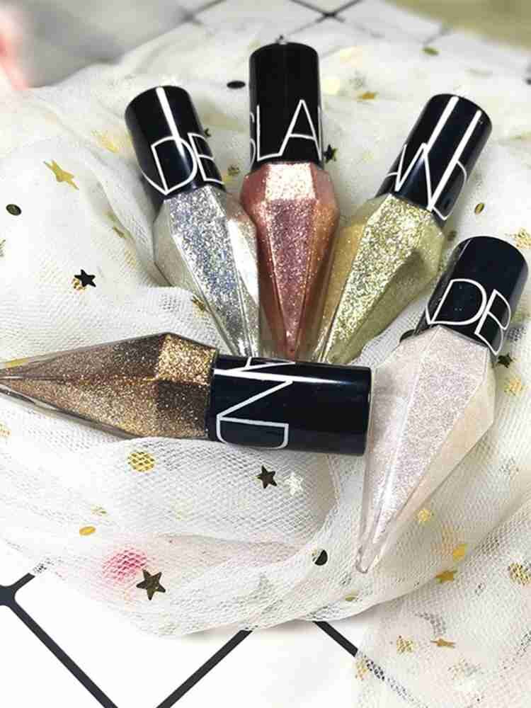 Eye Shadow Pearlescent Diamond Eye Shadow Liquid 5-color Sequins MakeUp Smooth Mini Fine Brush Eyeliner Shine And Head Eye Shadow Pearlescent Diamond Eye Shadow Liquid 5-color Sequins MakeUp Smooth Mini Fine Brush Eyeliner Shine And Head