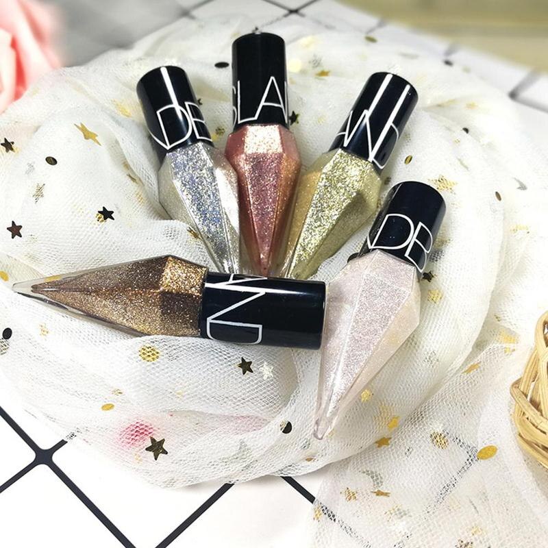 Eye Shadow Pearlescent Diamond Eye Shadow Liquid 5-color Sequins MakeUp Smooth Mini Fine Brush Eyeliner Shine And Head Eye Shadow Pearlescent Diamond Eye Shadow Liquid 5-color Sequins MakeUp Smooth Mini Fine Brush Eyeliner Shine And Head