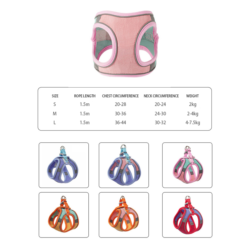 Escape Proof Cat Harness Leashes Set Reflective Adjustable Cat Collar Puppy Outdoor Training Vest Soft Harness Pet Accessories Escape Proof Cat Harness Leashes Set Reflective Adjustable Cat Collar Puppy Outdoor Training Vest Soft Harness Pet Accessories